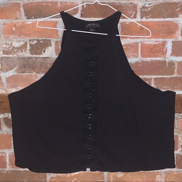 3/$30 - Forever 21 Black Halter Top Size XXL - Picture 7 of 9